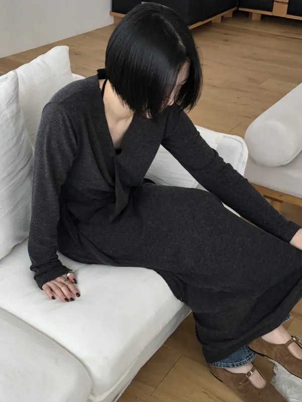 Elegant and Simple Long Dress, Comfortable and Breathable