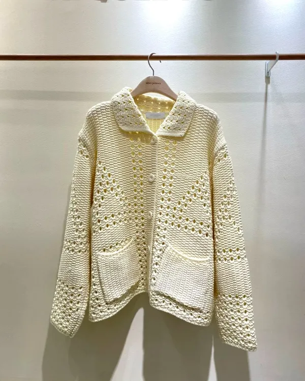 Fashionable Knitted Cardigan Jacket, Comfortable and Breathable, Perfect for Spring and Autumn Outfits