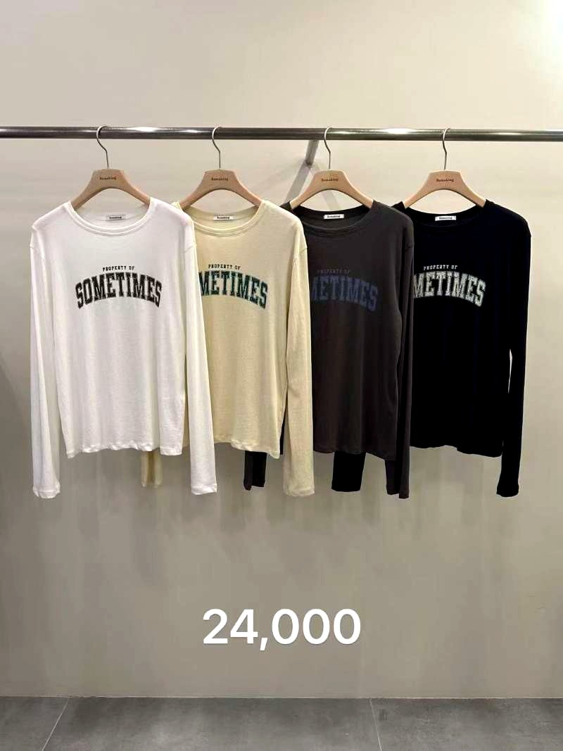 스타일리시한 프린트 롱 슬리브 티셔츠, 편안하고 다재다능한