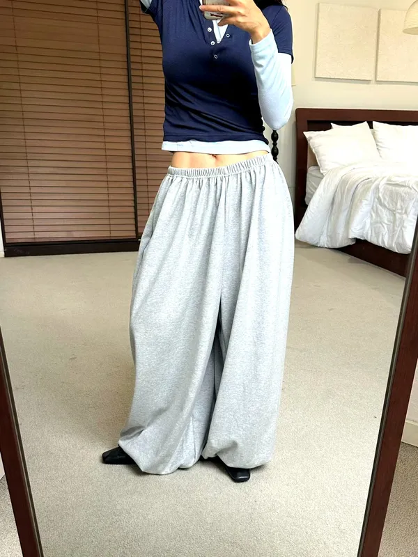 Loose Casual Gray Women's Pants - Comfortable and Versatile