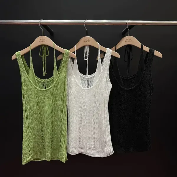 Breathable Knitted Tank Top, A Summer Essential, Fresh and Stylish
