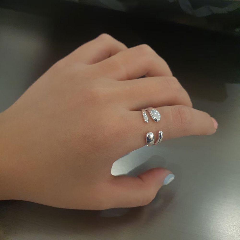 Minimalist Stylish Silver Ring Set
