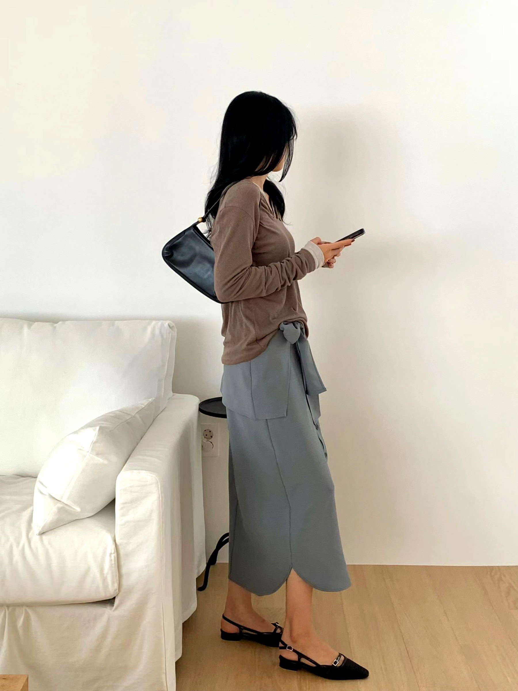 패셔너블한 여성용 드레스, 우아한 타이 디자인