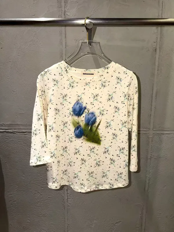 Fresh Floral Print Women's Top, Comfortable and Versatile