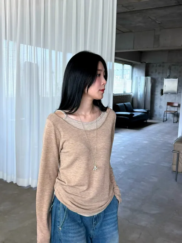 Fashionable Casual Women's Top, Comfortable Breathable Long Sleeve T-Shirt