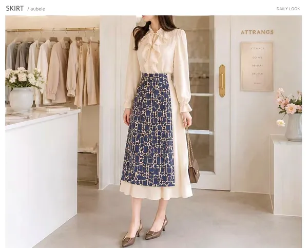 Elegant Printed Midi Skirt to Showcase Feminine Charm