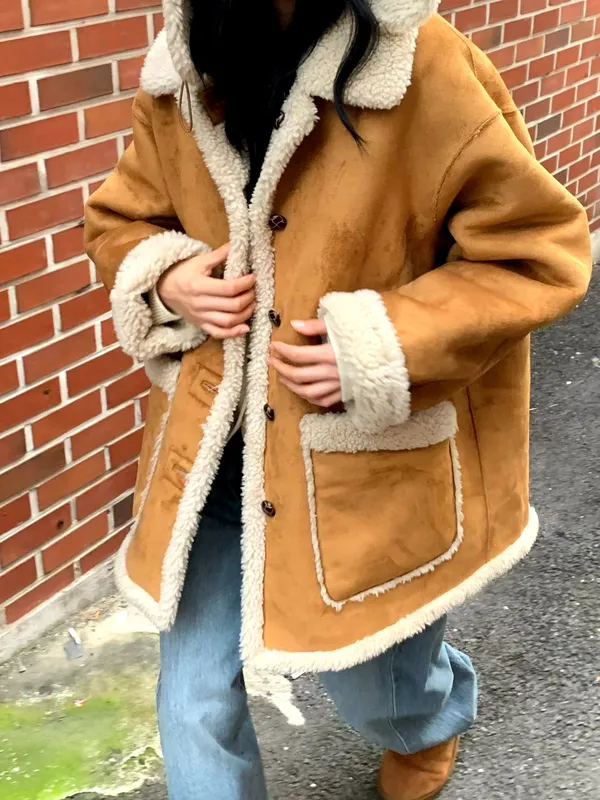 Fashion Women's Coat - Warm Faux Fur Overcoat