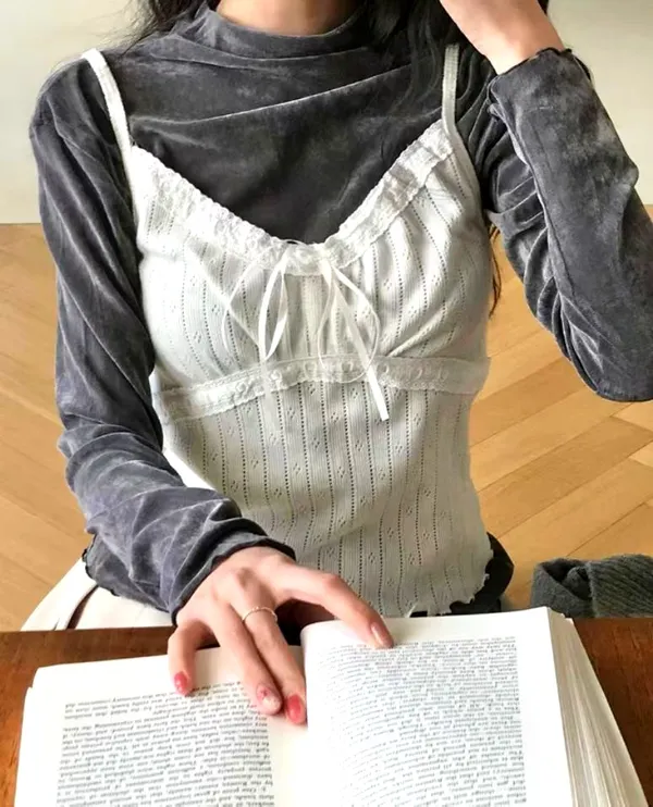 เสื้อกล้ามลูกไม้สุดหรู น้ำหนักเบาและระบายอากาศได้ดี เหมาะกับการจับคู่