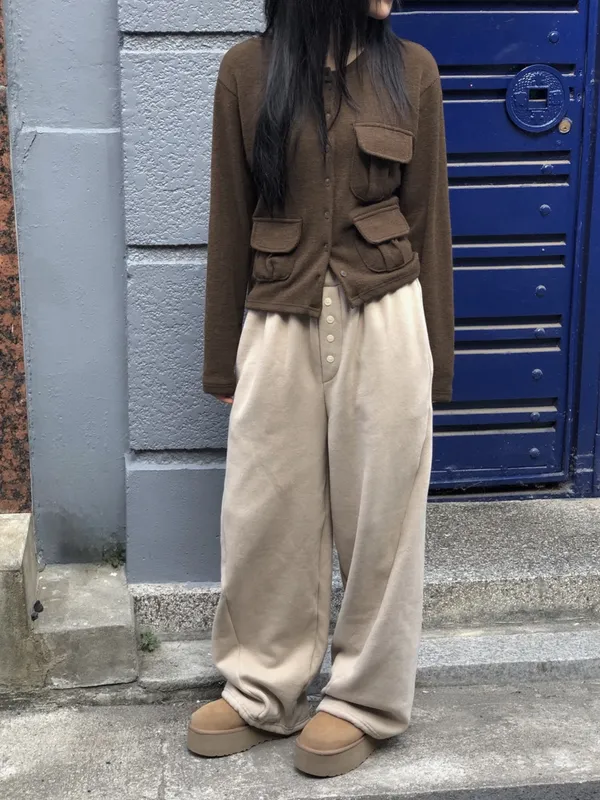 Casual Loose Knit Cardigan Jacket