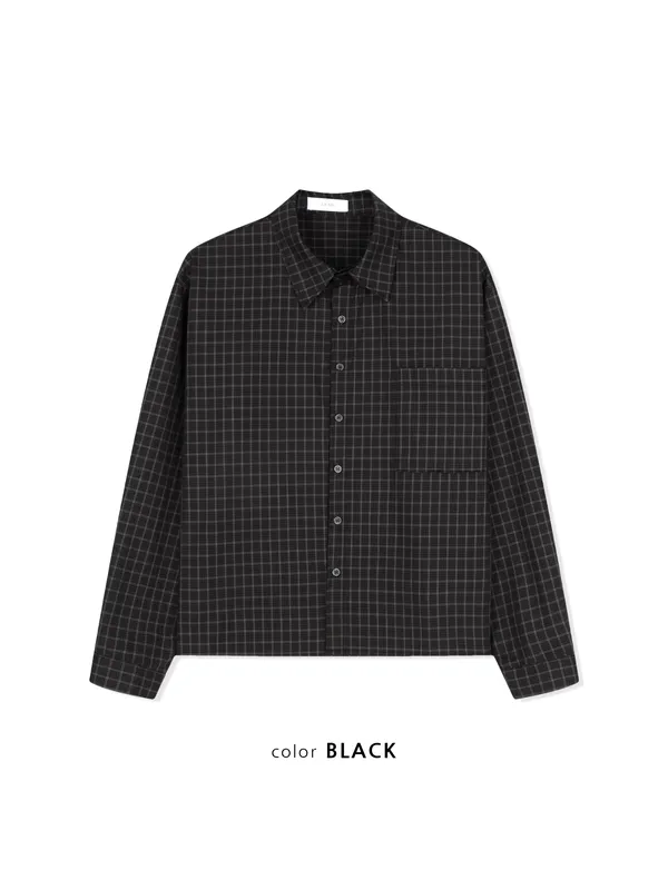 Stylish Black Plaid Men's Top, Effortlessly Matches Various Styles
