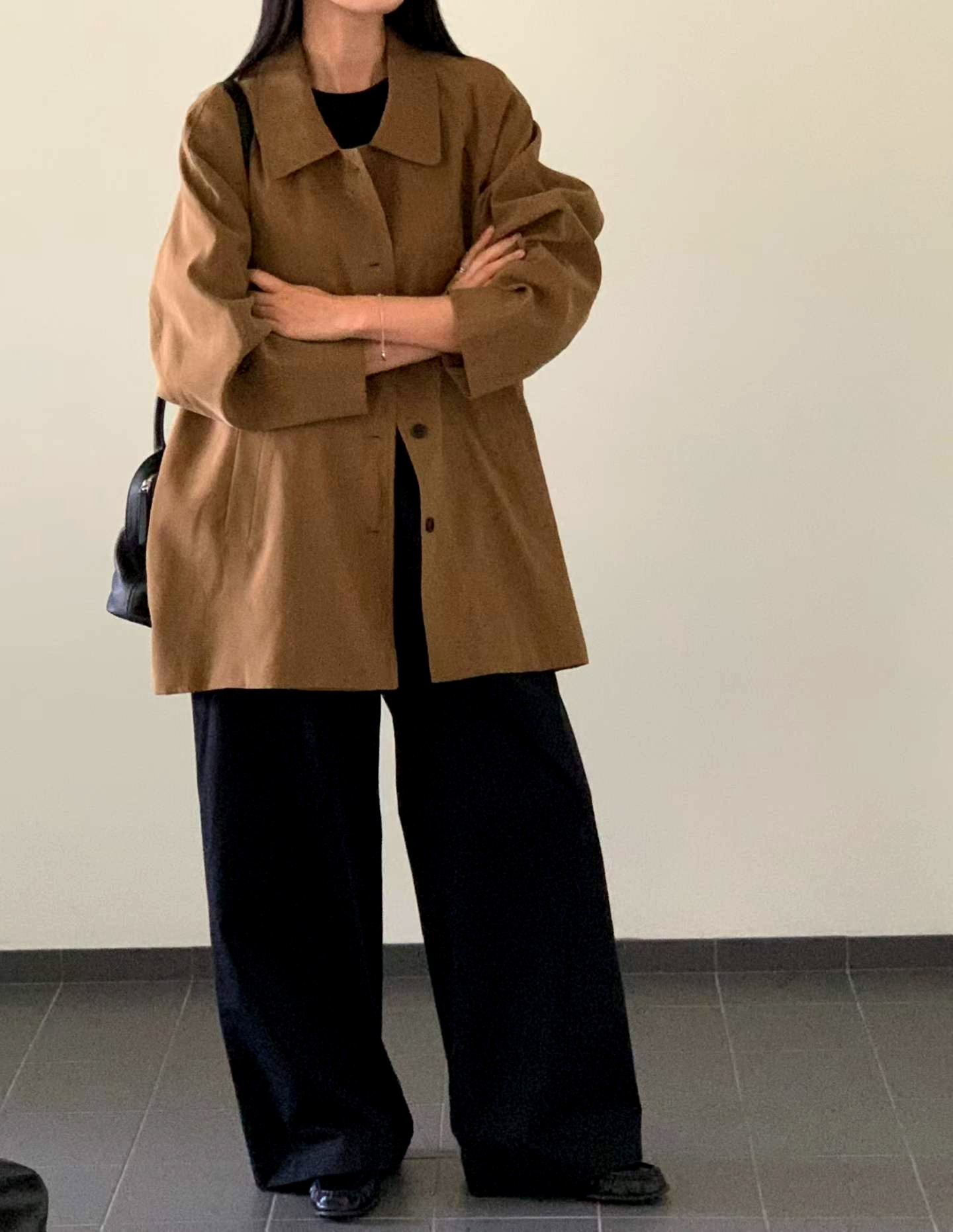 스타일리시한 루즈핏 여성 자켓, 우아한 캐주얼 스타일