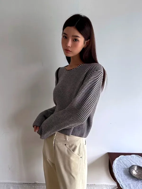Stylish Striped Women's Top, Comfortable and Fashionable