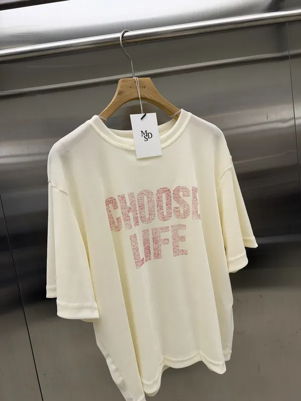 Comfortable Loose-Fit Letter Print T-Shirt