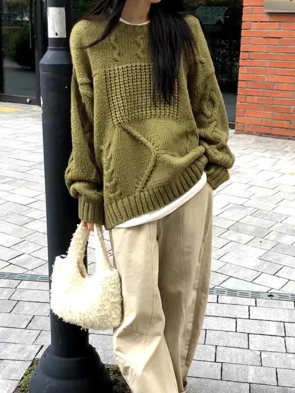 ファッショナブルなルーズセーター - 暖かく快適