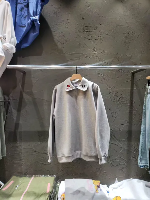 Cute Embroidered Collar Sweatshirt, Comfortable Casual Style