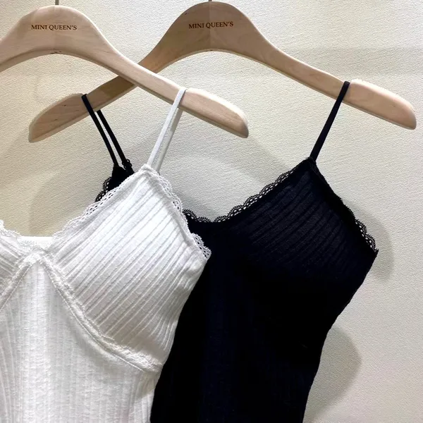 Simple Lace Trim Camisole, Fresh and Comfortable