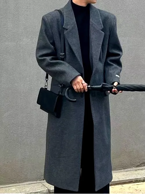 Stylish Men's Loose Jacket with Elegant Gray Design