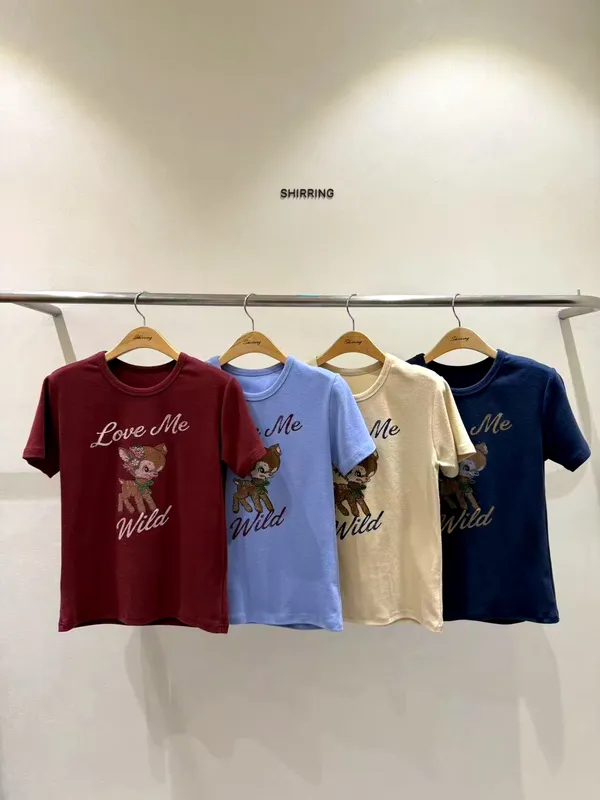 Cute Animal Pattern T-Shirt, Comfortable Casual Style