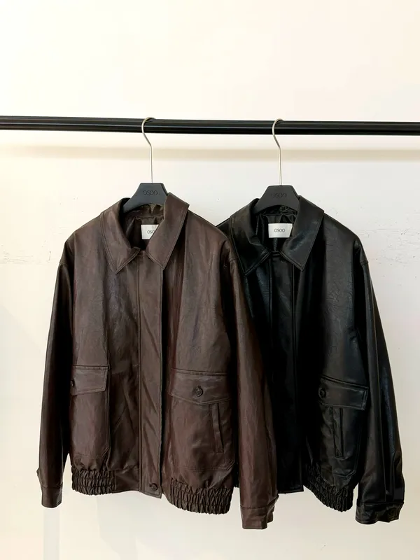 Stylish Women's Jacket, Elegant Leather Design, Perfect for Fall and Winter