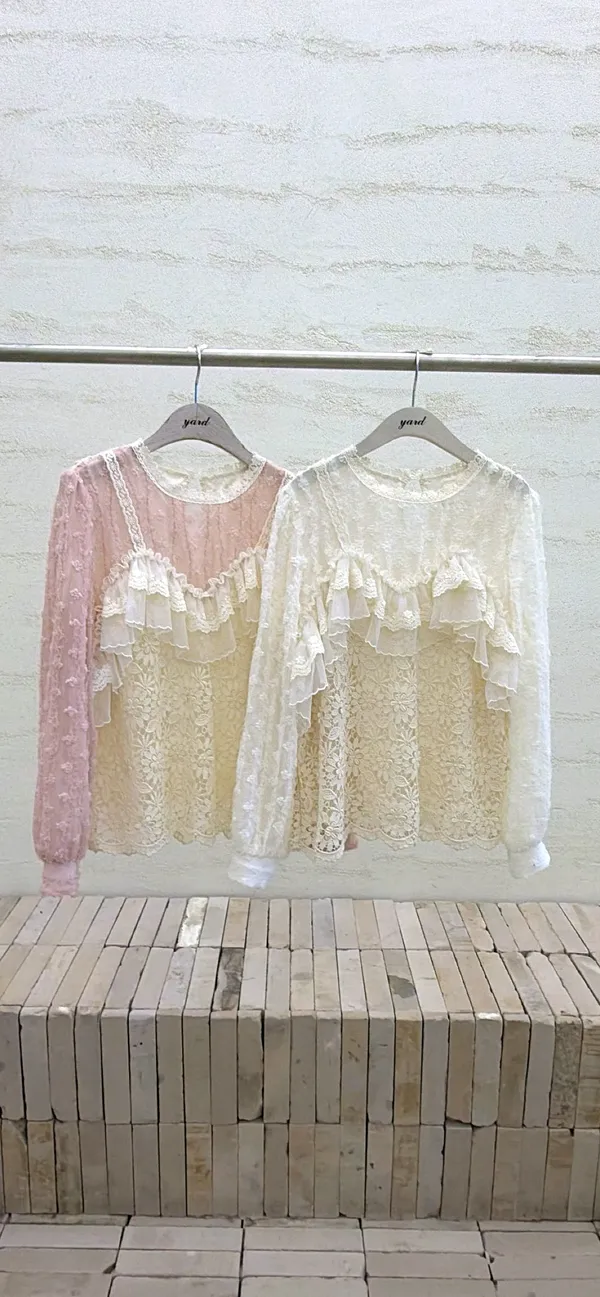 Lace Panel Women's Top - Elegant and Sweet Style