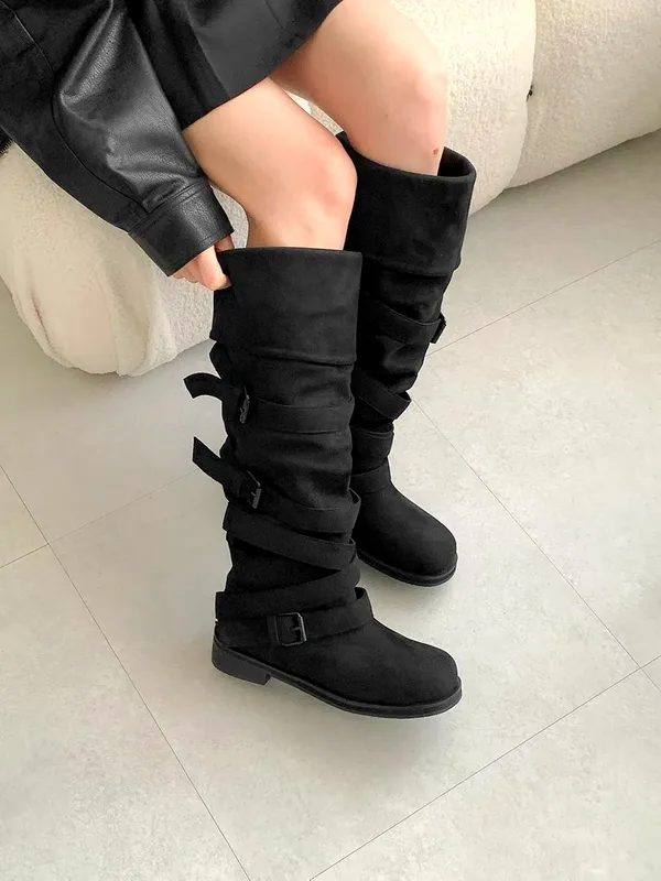 Fashionable Women's Knee-High Boots - Comfortable and Versatile Size 225（35）230(36)235(37)240(38)245(39)250(40)