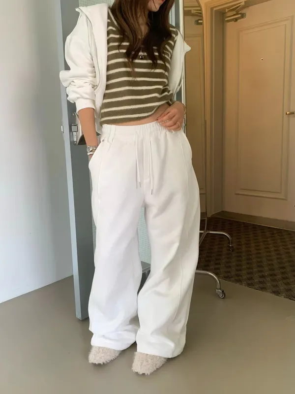 Comfortable Casual White Pants, Fashionable and Versatile