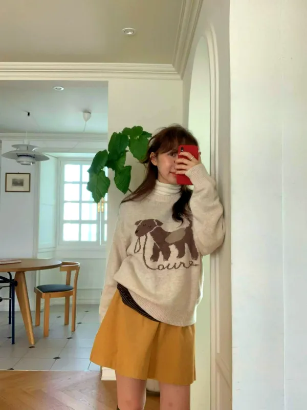 เสื้อฮู้ดผู้หญิงลายสุนัขน่ารัก สบายและทันสมัย