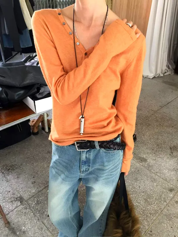 Stylish Orange Women's T-Shirt, Comfortable and Versatile