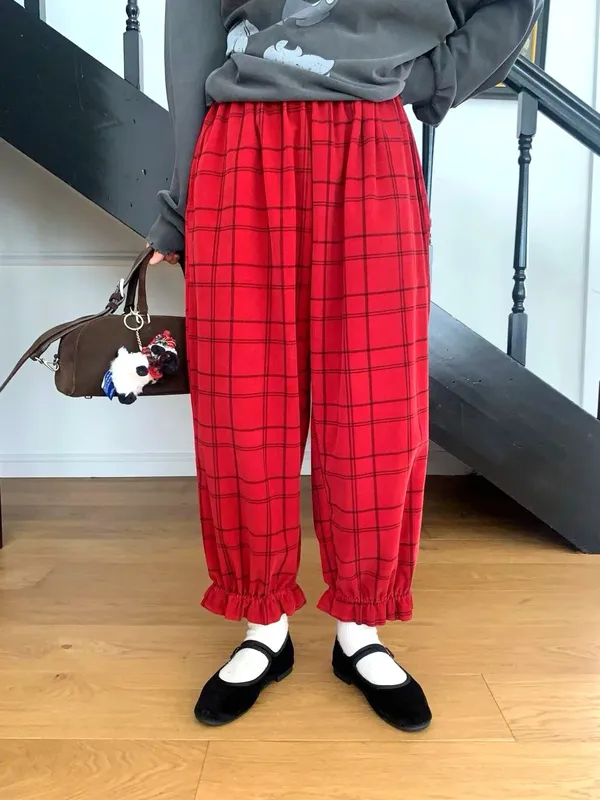 Stylish Casual Plaid Pants - Comfortable and Versatile