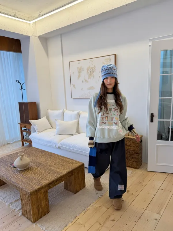 Cute Pattern Loose Hoodie, Comfortable and Stylish