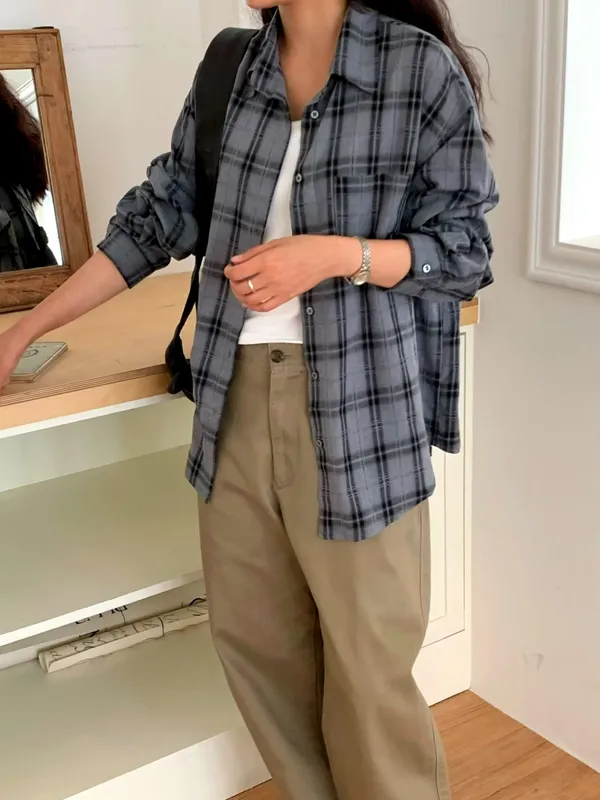 時尚格紋襯衫，輕松搭配休閒風