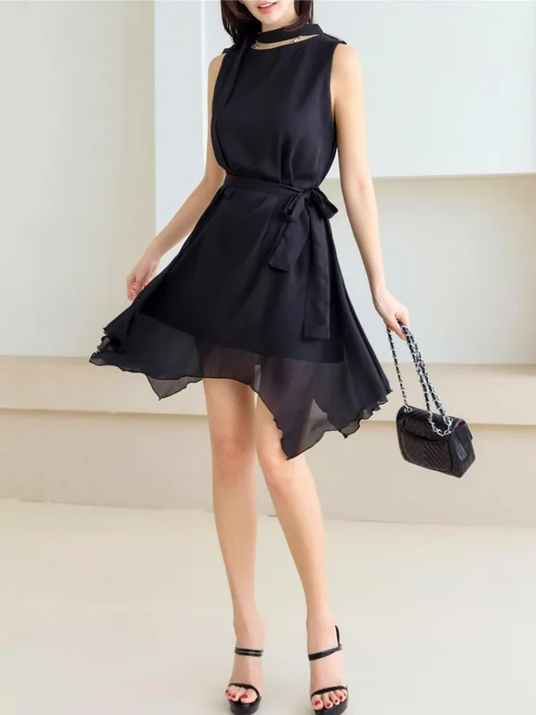 Elegant Black Dress - Lightweight and Flowy, Perfectly Showcasing Your Figure