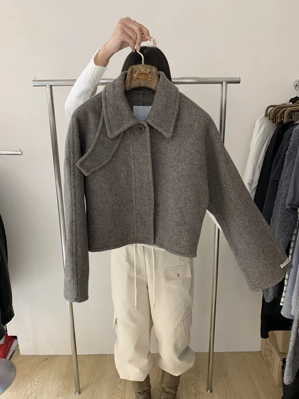 Stylish Casual Short Woolen Coat