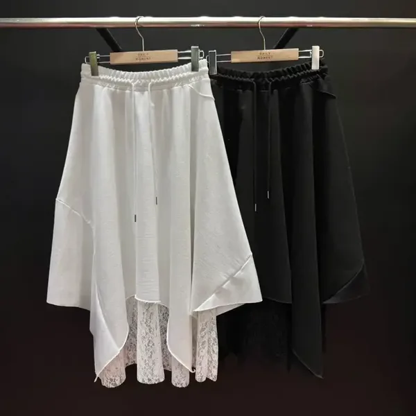 Chic Versatile Irregular Hem Midi Skirt