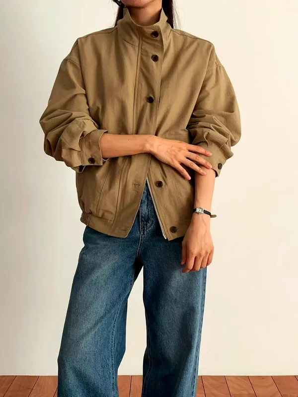 Trendy Casual Women's Top, Loose Fit, Versatile Jacket