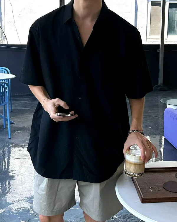 Stylish Men's Short Sleeve Shirt, Effortlessly Matches Various Styles