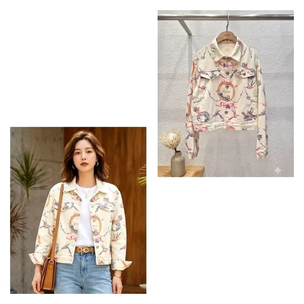 Fashionable Printed Women's Top, Lightweight and Comfortable for Spring and Autumn