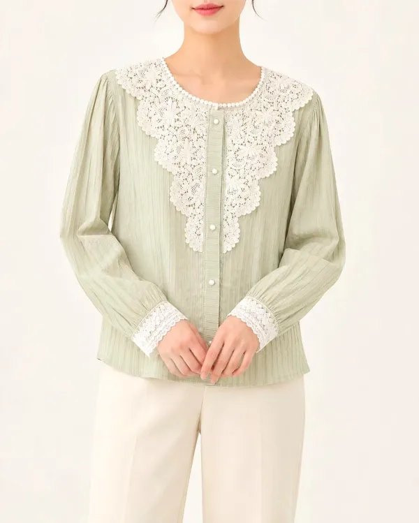 Elegant Lace Trim Women's Top, Lightweight and Comfortable