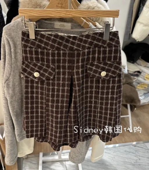 Vintage Plaid Shorts - Fashionable and Versatile for Spring and Autumn