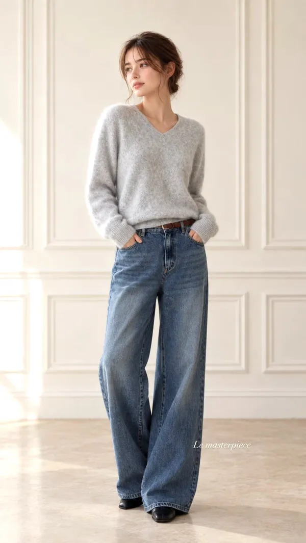 Soft and Comfortable V-Neck Knit Sweater - Perfect for Fall and Winter Fashion