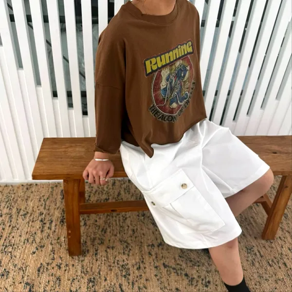 Stylish Versatile White Women's Shorts, Comfortable and Breathable