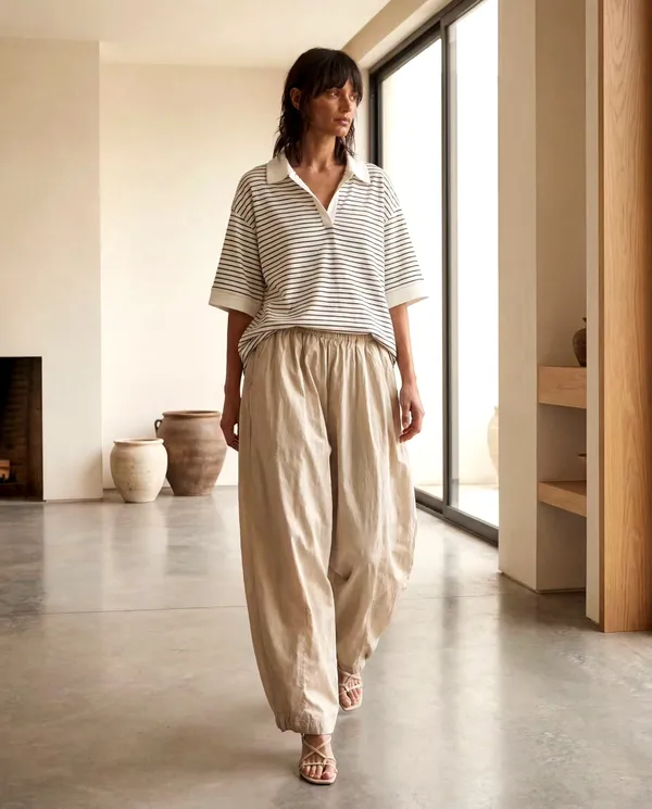 Fashion loose women's pants, comfortable and casual style.