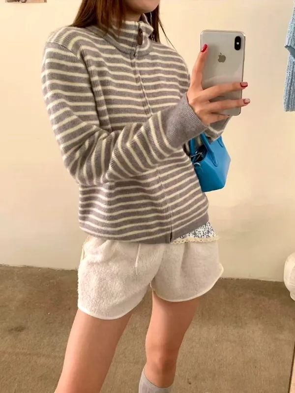 Stylish Striped Cardigan for Women - Perfect for Casual Outfits