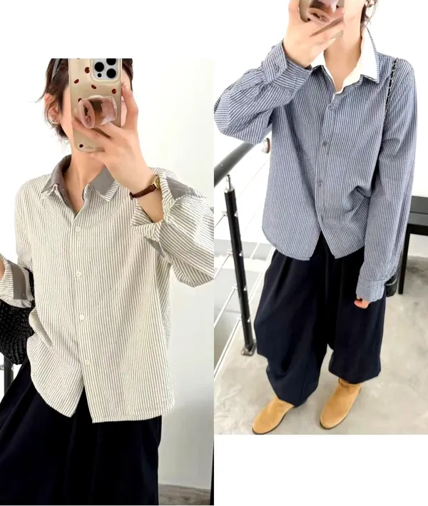Stylish Striped Women's Top - Comfortable and Breathable for Spring and Summer