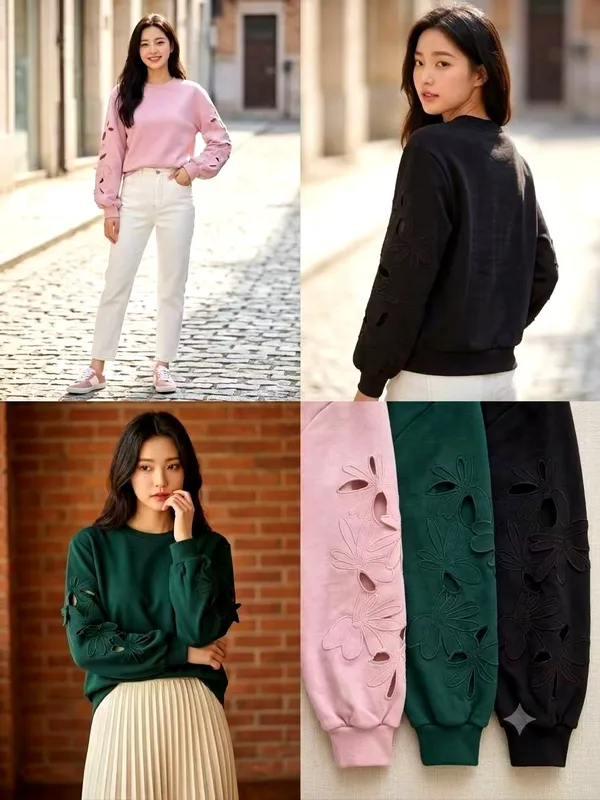Stylish Embroidered Floral Women's Top