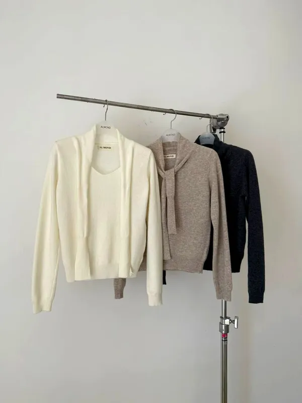 Elegant and Minimalist Knitted Cardigan for Women, Comfortable and Versatile for Spring and Autumn
