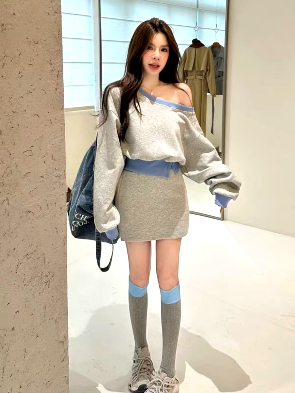 패셔너블한 캐주얼 여성 의상 세트, 편안하고 다재다능, 봄과 가을에 적합 - 신상품 출시