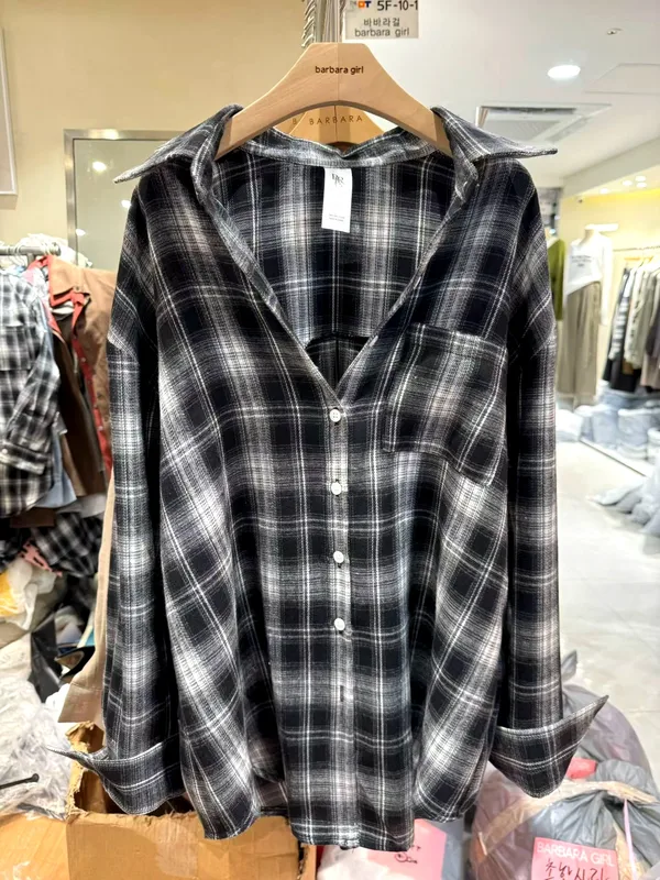 Classic Plaid Women's Top - Fashionable and Casual Style, New Arrival