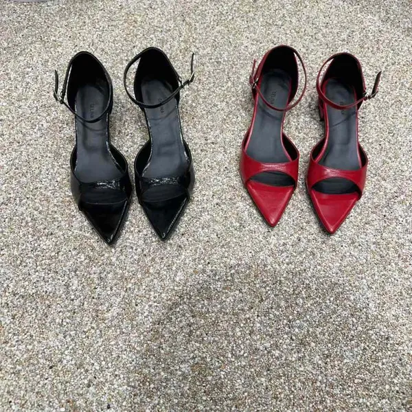 Stylish Pointed Toe High Heels, Available in Black and Red