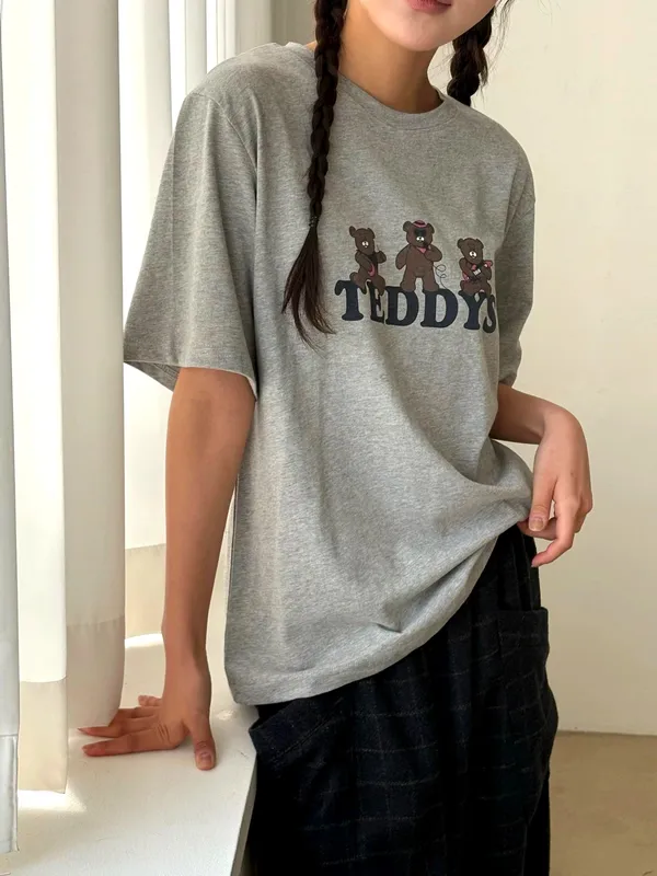 Cute Cartoon Pattern Short Sleeve T-Shirt - Comfortable Casual Style